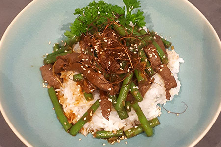 Rindfleisch mit grünen Bohnen – asiatisch, pikant, simpel